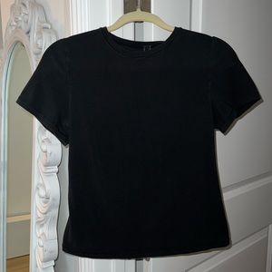 Skims Cotton Jersey T-Shirt | Soot | Large